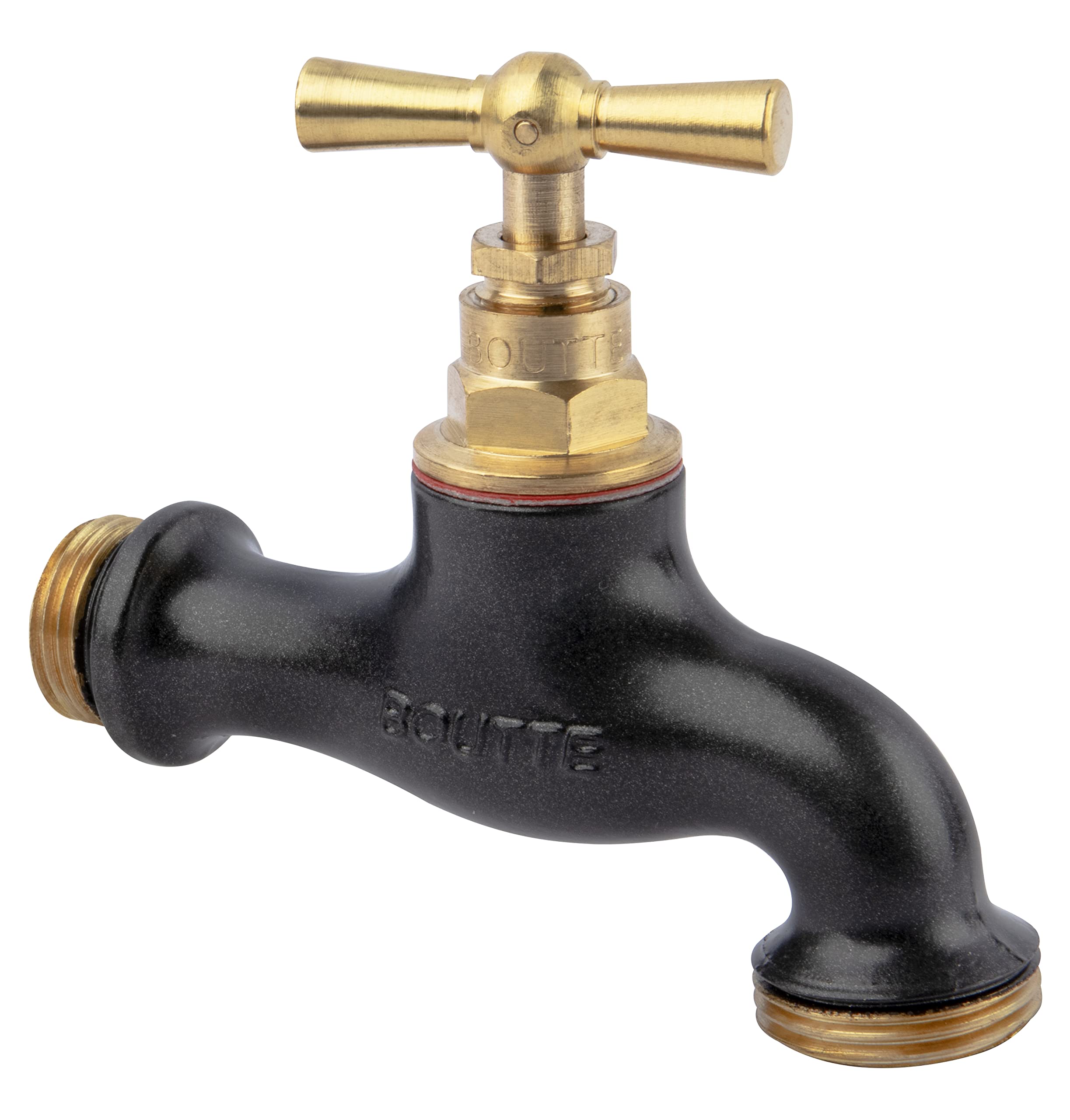 Boutt 0176144 Brass Tap Brown Teak 15 x 21 Connector 20 x 27