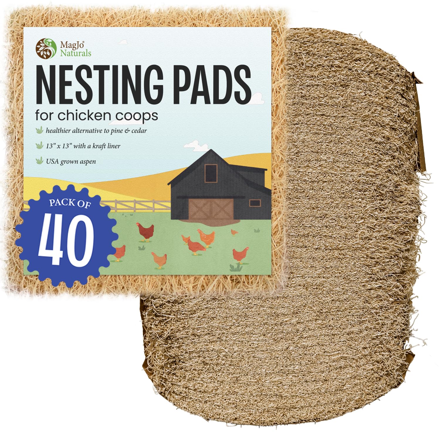 MagJo Pet Natural Aspen Shaving Nesting Liners