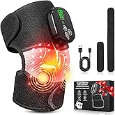 VIYACHY Knee Massager with Heat & Vibration, Heated Knee Brace for Relaxation, Cordless Electric Heating Pad for Knee, Elbow & Shoulder, Gift for Men, Women, Dad & Mom