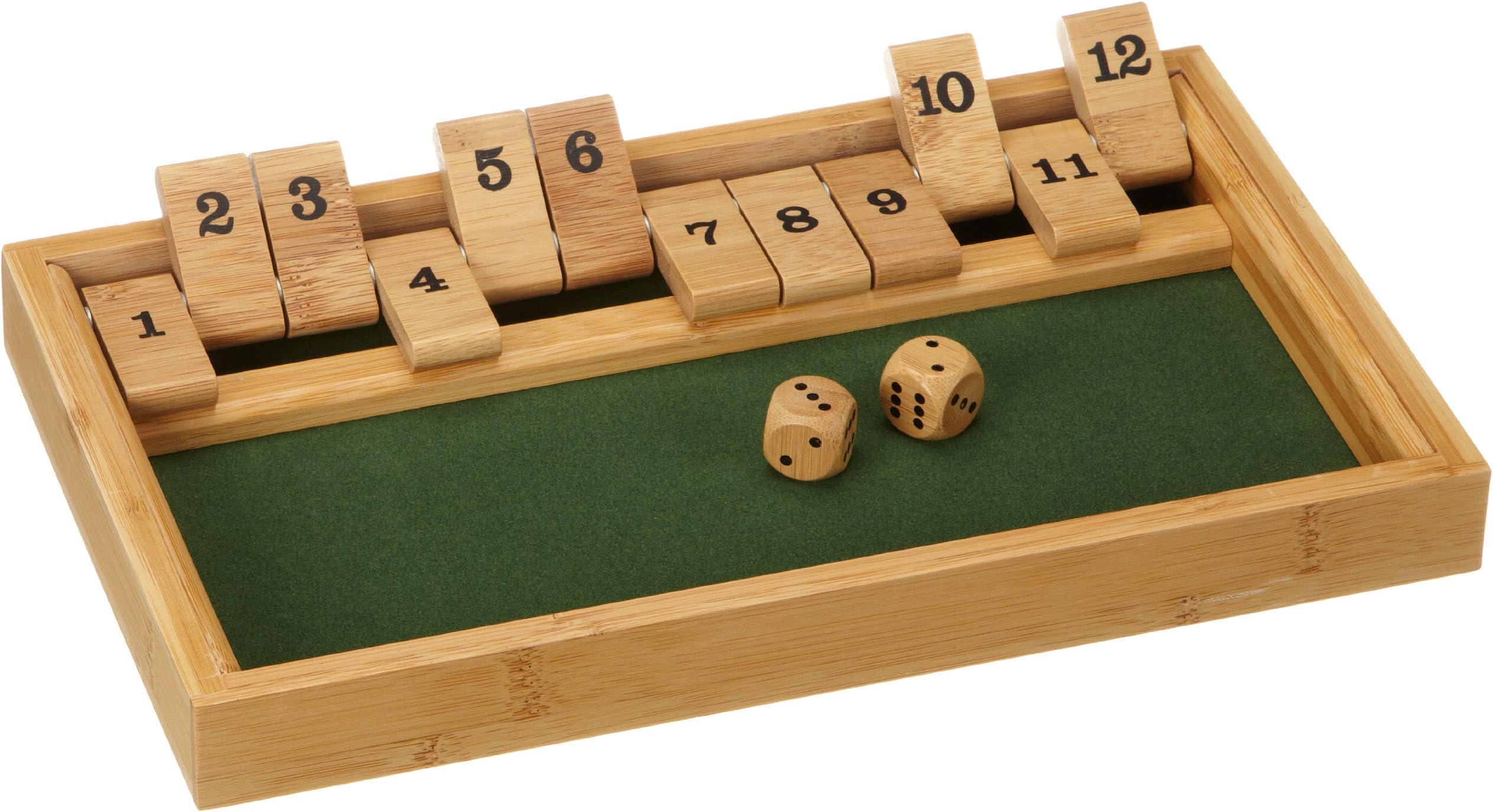 Philos 3271 Puzzle Games Shut The Box 12, Bamboo, Light Brown