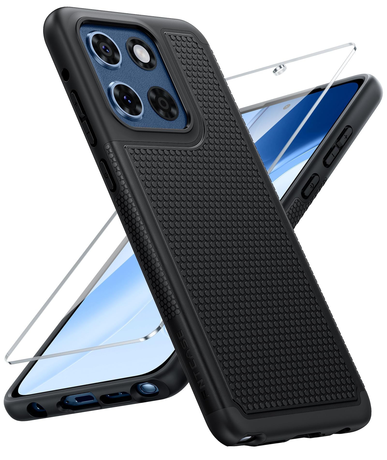 Photo 1 of FNTCASE for Motorola Moto G-Stylus-5G-2025 Case: Dual Layer Protective Heavy Duty Cell Phone Cover Shockproof Rugged with Non Slip Textured Back - Military Protection Bumper Tough - 6.7inch Black