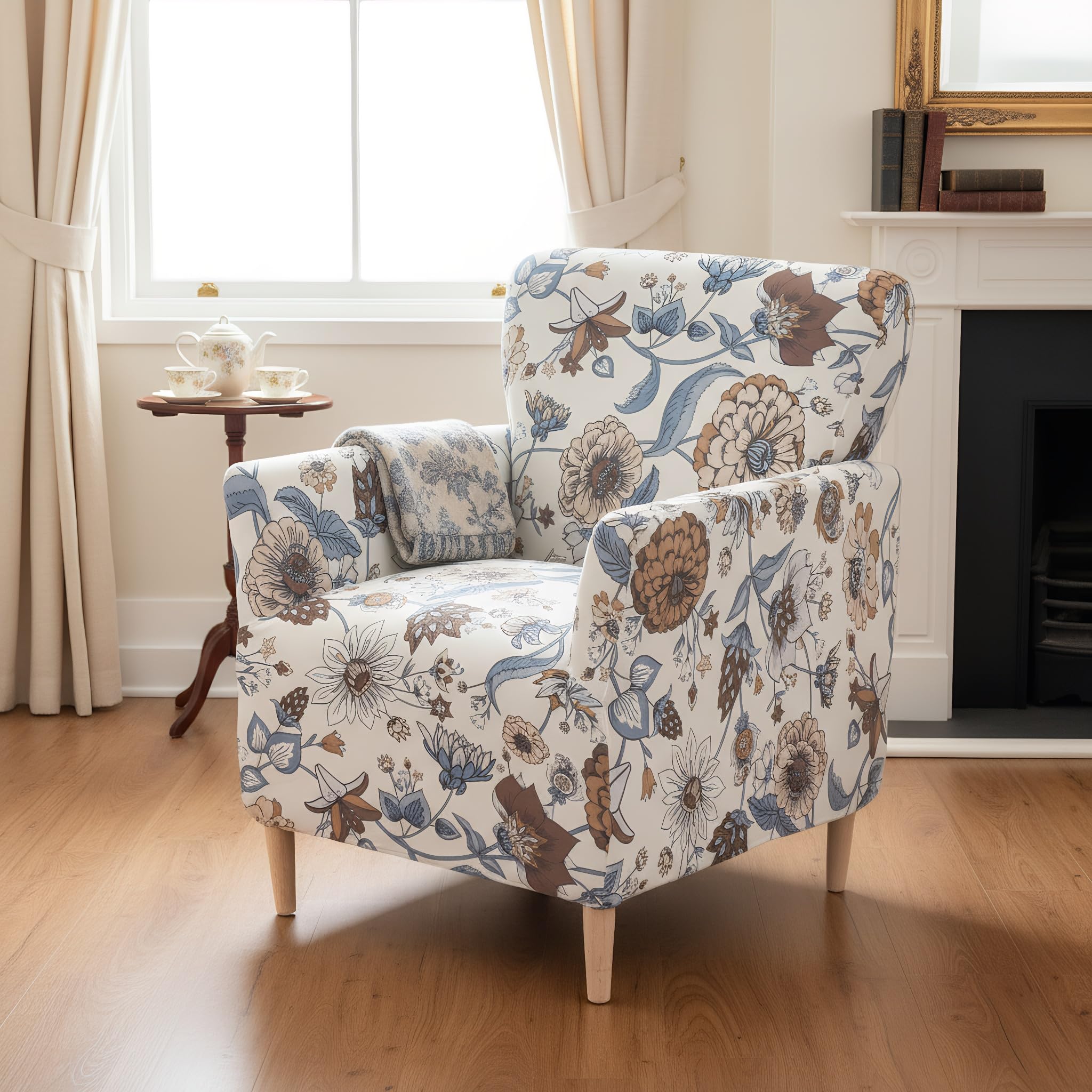 LiveGo Stretch Banquet Armchair Slipcover, Knit Chair Covers with Arms, Non-Slip Waterproof Chair Slipcover for Living Room, Office, Reception, and Pet-Friendly Furniture Protector (Color I)