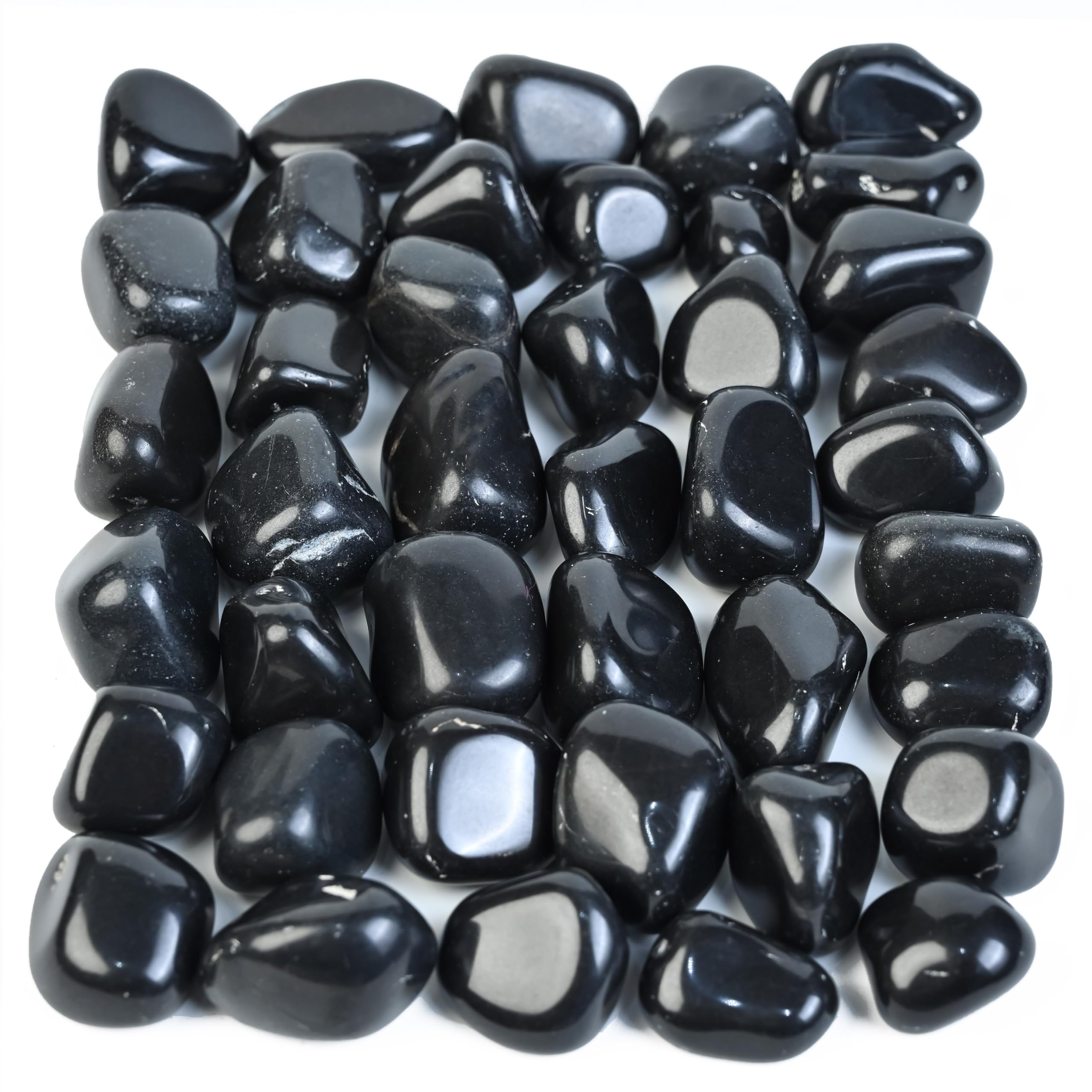 Crocon® 1LB Black Tourmaline Tumbled Stones and Crystals bulk 2000+ Carats Natural Crystal Kit for Reiki Healing Crystal Polished, Tumble Stones, Chakra Balancing, Gift, Home Decor Size : 20-25 mm