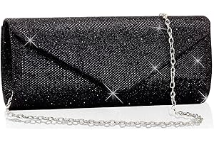 BBJINRONJY Clutch Purses for Women,Evening Bag Envelope Clutch with Detachable Chain Sparkle Elegance