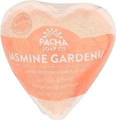 Pacha Soap Jasmine Gardenia Heart Froth Bomb, 5 Oz