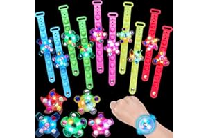 GOHEYI 24 Pack Light Up Bracelets Party Favors for Kids 8-12 4-8 3-5, Goodie Bags Stuffers for Kids Gifts for Boys Girls, Light Up Birthday Party Favors Return Gifts Treasure Box Toys Classroom Prizes