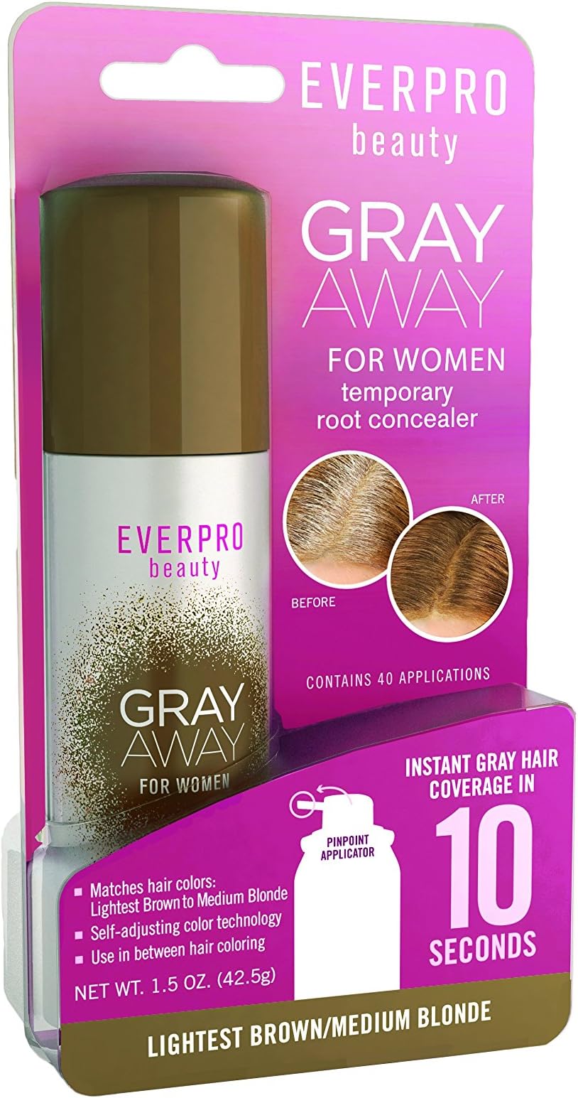 Everpro Gray Away Temporary Root Concealer, Lightest Brown/Blond, 1.5 Ounce