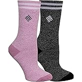 Columbia womens 2 Pack Fleece Lined Thermal Crew Socks