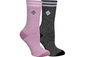 Columbia womens 2 Pack Fleece Lined Thermal Crew Socks