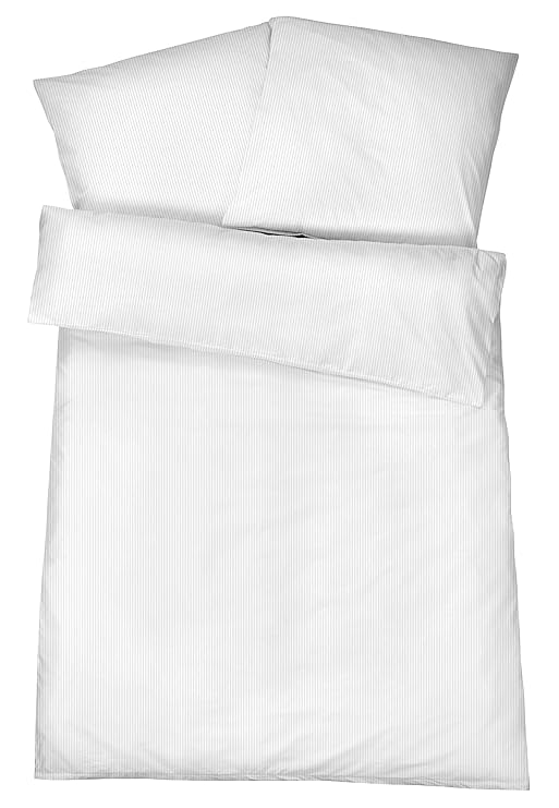 Luxuriöse Mako Brokat Damast Bettwäsche in exklusiver Hotelqualität 200 x 200 cm Weiß aus 100 % gekämmter Baumwolle für Paare