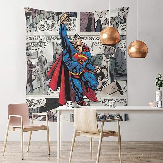 Amazon Co Jp スーパーマンコミックポスタークラシック姿勢 タペストリー会議室贈り物カーテンおしゃれ ホーム キッチン