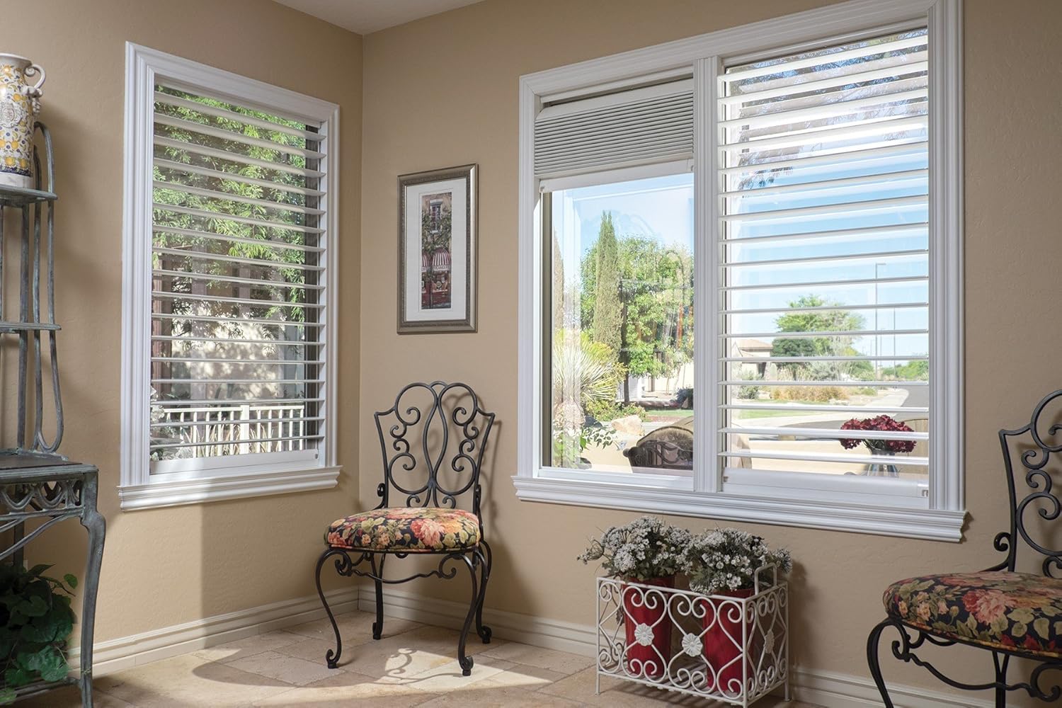 Interior Plantation Style Shutters, White, 2425 7/8” W x