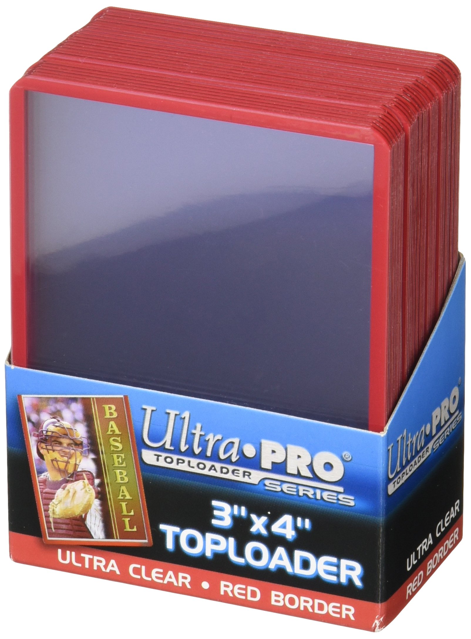 Ultra Pro 81159 3" x 4" Red Border Toploaders (25ct)