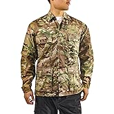 BACKBONE Mens Army Military Battle Dress Uniform BDU Shirt Camo Top Jacket