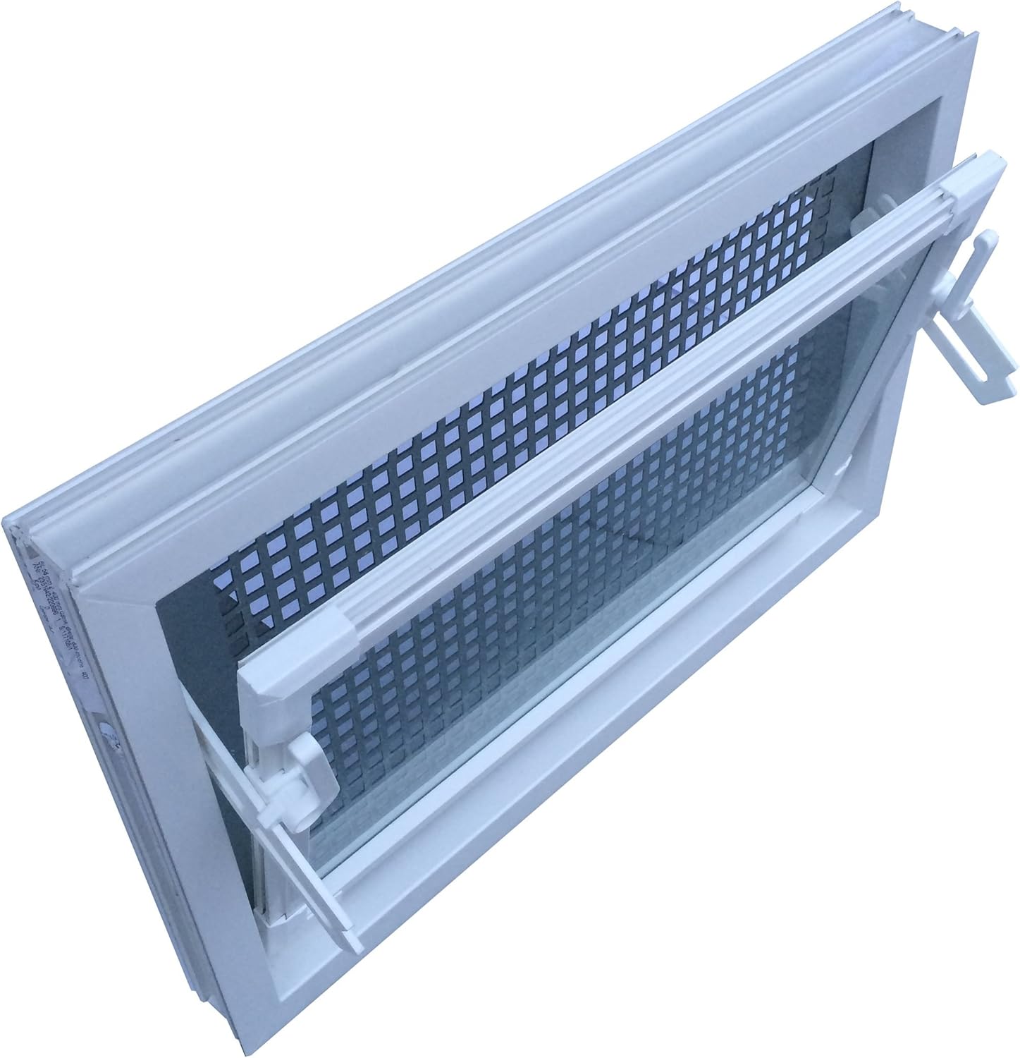 Sótano Ventana Blanco 40 x 30 cm vidrio aislante 3.3 con rejilla