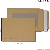 EPOSGEAR A6 C6 162mm x 114mm Brown Manilla Envelopes Peel and Seal 10 view 2