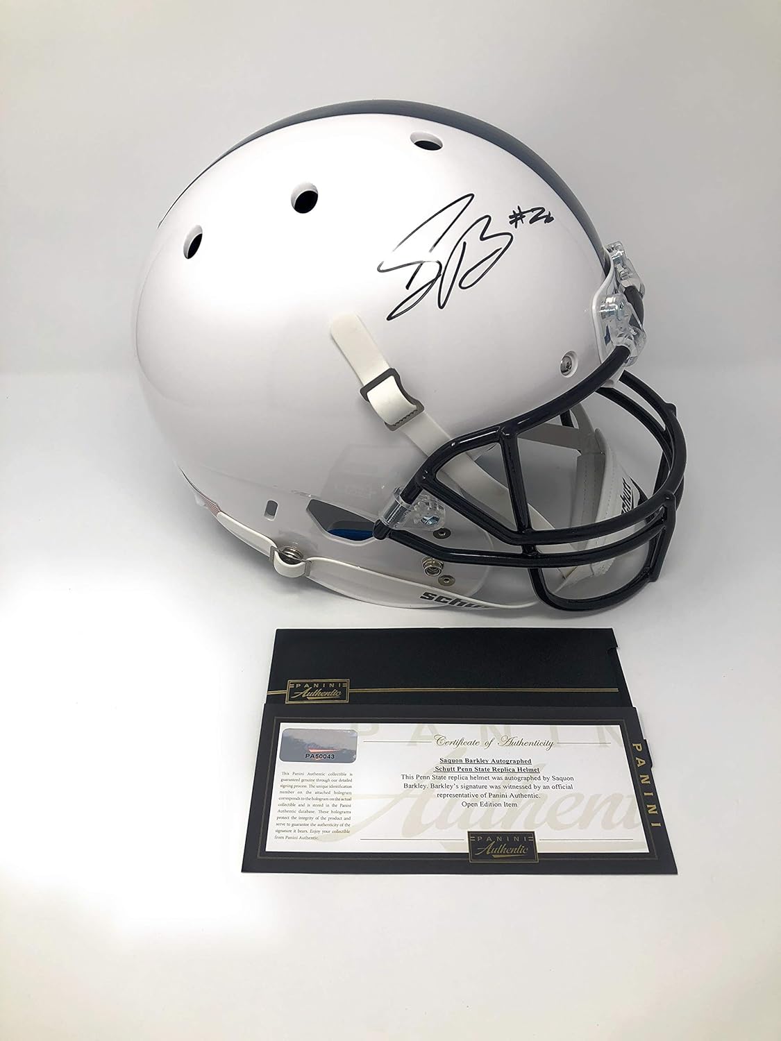 saquon barkley signed penn state helmet