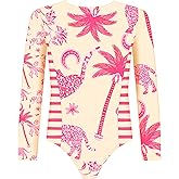 Kamarina Swim Girls Long Sleeve Swimsuit - UPF 50+ Chlorine Resistant Ruffle Bolero Girls' Swimwear | Size 6-12