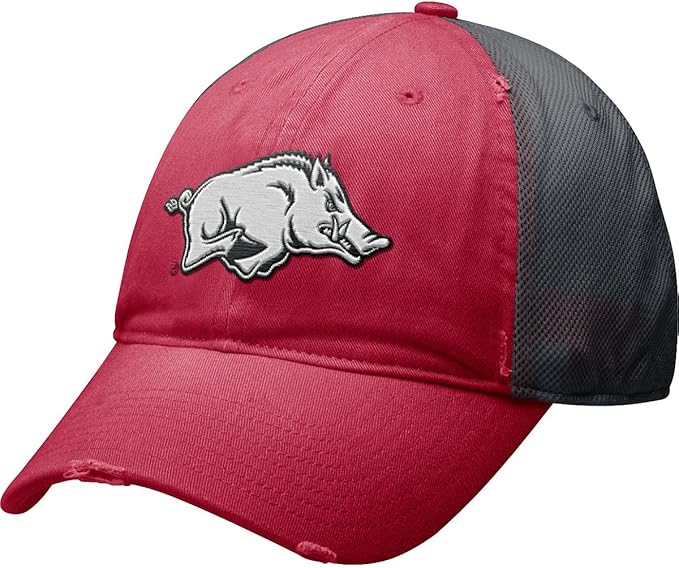 Amazon.com : Nike Arkansas Razorbacks Cardinal-Charcoal Heritage 86 Mesh Swoosh Flex Fit Hat 
