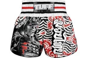 Tuff Sport Muay Thai Boxing Shorts Retro Style Classic Slim Cut MMA Kickboxing Workout Set Training