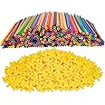 SCS Direct 1000pc Building Straws & Connectors Set for Kids - STEM Educational Construction Toy Includes Assorted Colors & Interlocking Connectors - Helps Develop Motor Skills & Learning - Age 3+