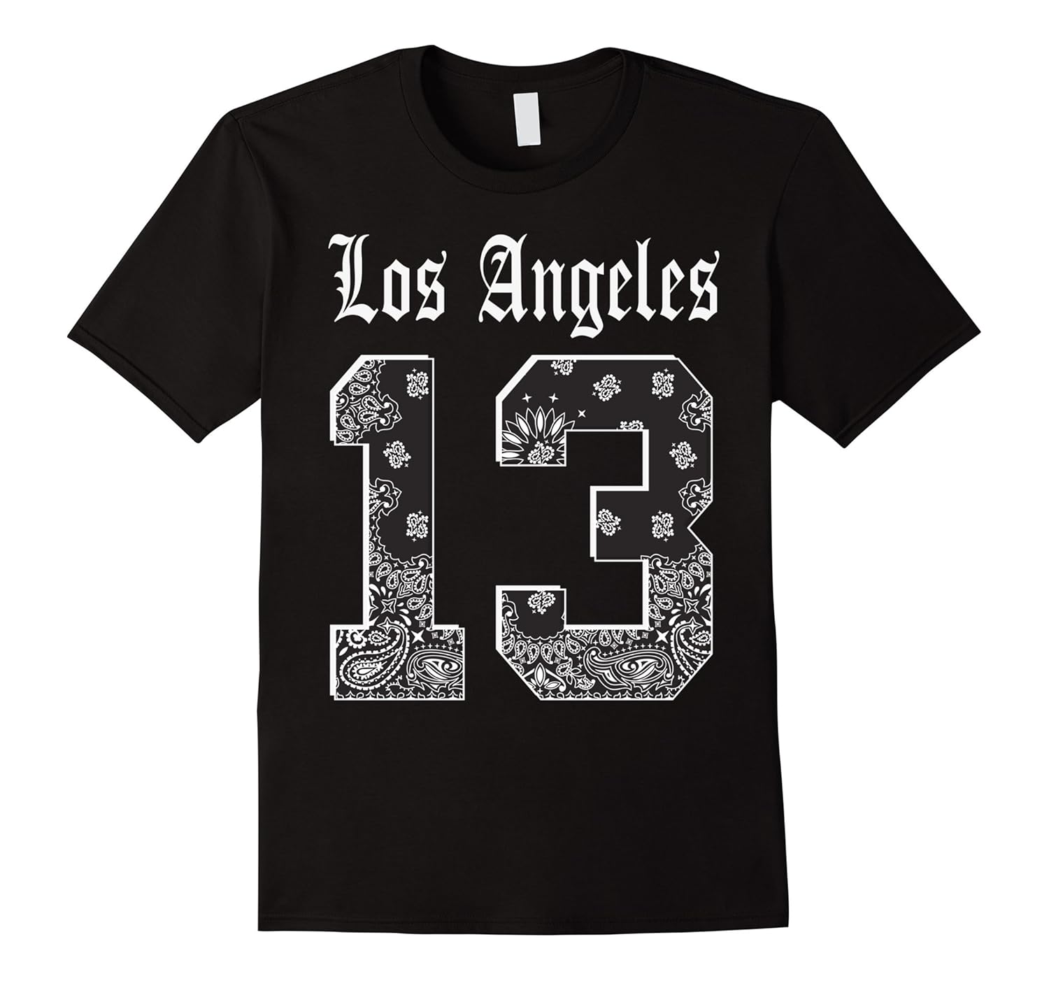 Mens CaliDesign Los angeles 13 T shirt LA Bandana Print Jersey T-Rose