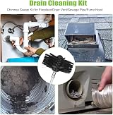 MaxEarn Chimney Cleaning Brush Kit 18 Nylon Rods 8 Inch Brush Heads view 7
