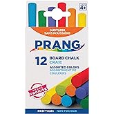 Prang Board Chalk, Assorted Colors, 12 Count | Ideal for writing, drawing, schoolwork, classrooms and office use