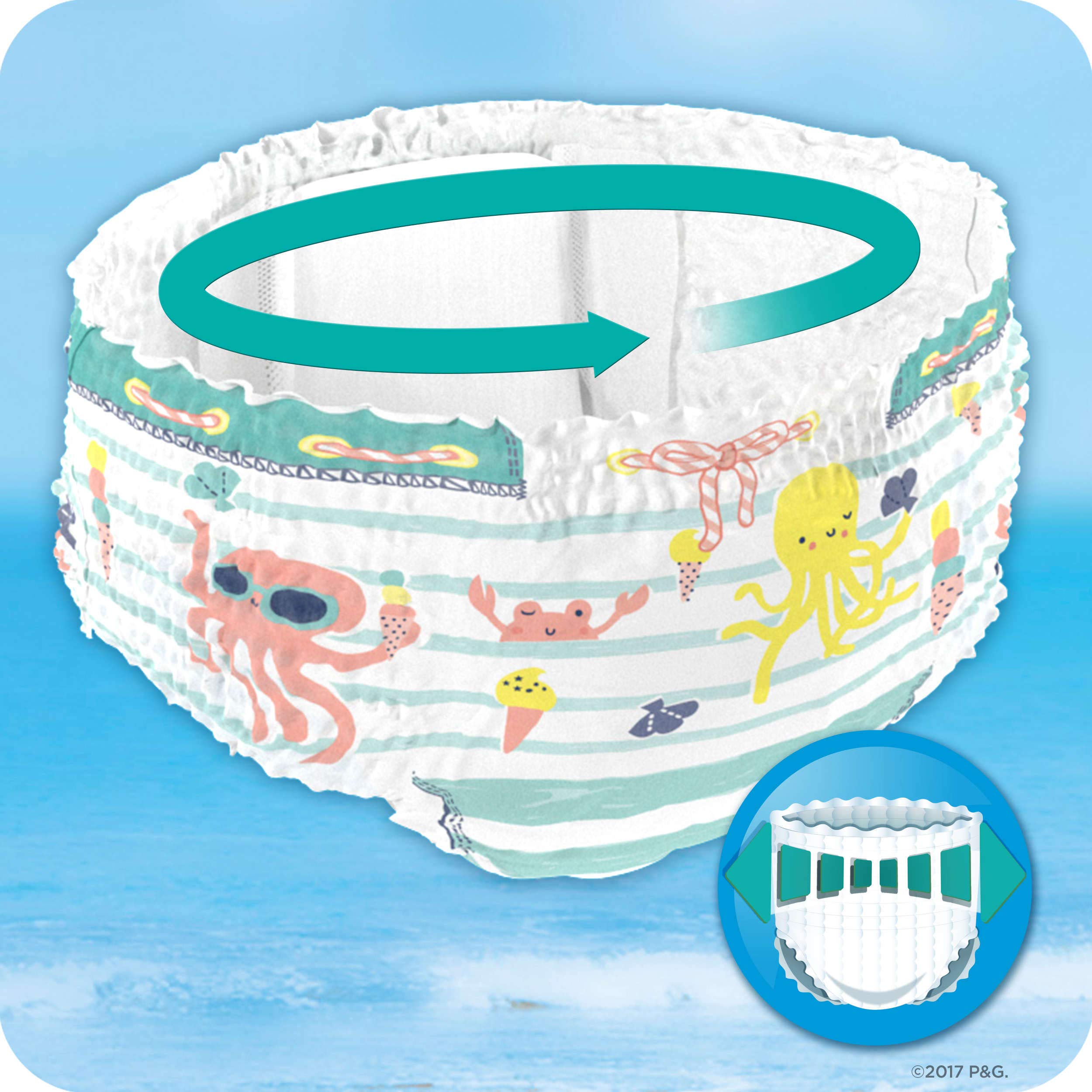 Pampers Splashers Size 4-5 9-15 kg Disposable Swim Diapers for Optimal Protection in Water, 11 Pieces