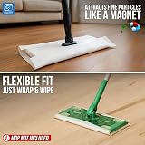 TDBS Pack of 50 Disposable Microfibre Electrostatic Floor Wipes 29x21cm view 2
