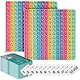 AK-SHIP Multiplication Game Table and Addition Numbers Flash Cards Doubled Side Macaron POP Fidget Math Toys, Create Various Math Operations, Stress Relief Fidget Learning Game （1 Piece | with Flash