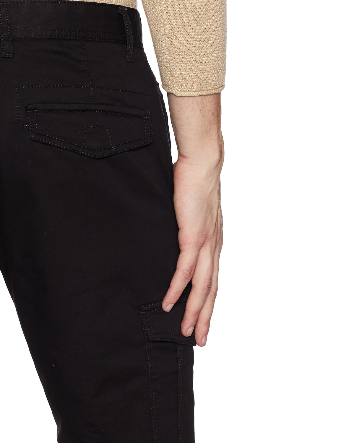 symbol amazon brand men's slim fit cotton casual trousers