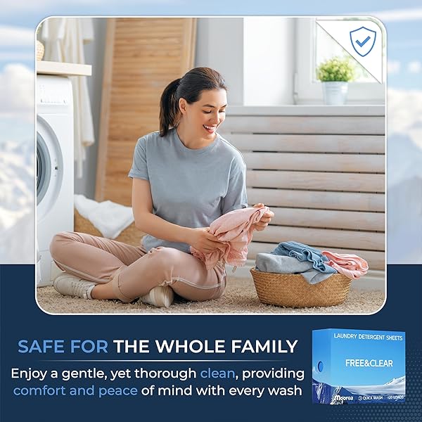 MO’OREA LAUNDRY DETERGENT SHEETS,HYPOALLERGENIC LAUNDRY SOAP,FREE CLEAR FOR SENSITIVE SKIN,RECYCLABLE PACKAGING,STAIN FIGHTING WASHING SHEETS DETERGENT.120 LOADS