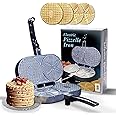 C. Palmer Pizzelle Iron Model 1000, 800 Watts Pizelle Maker Electric, American Made Pizelle Press, Makes Two 5-Inch Authentic Pizelles, Pizelle Cookie Press, Unique Housewarming Gifts for Her