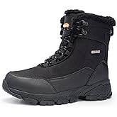 SHULOOK Men's Snow Boots Waterproof Warm Fur Lined Winter Hiking Boot Non-slip Outdoor Ankle High-top Shoes Work Hiker Trekking Trail