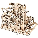 ROKR 3D Wooden Puzzles for Adults-Marble Run Wood Model Building Kit-Tower Coaster