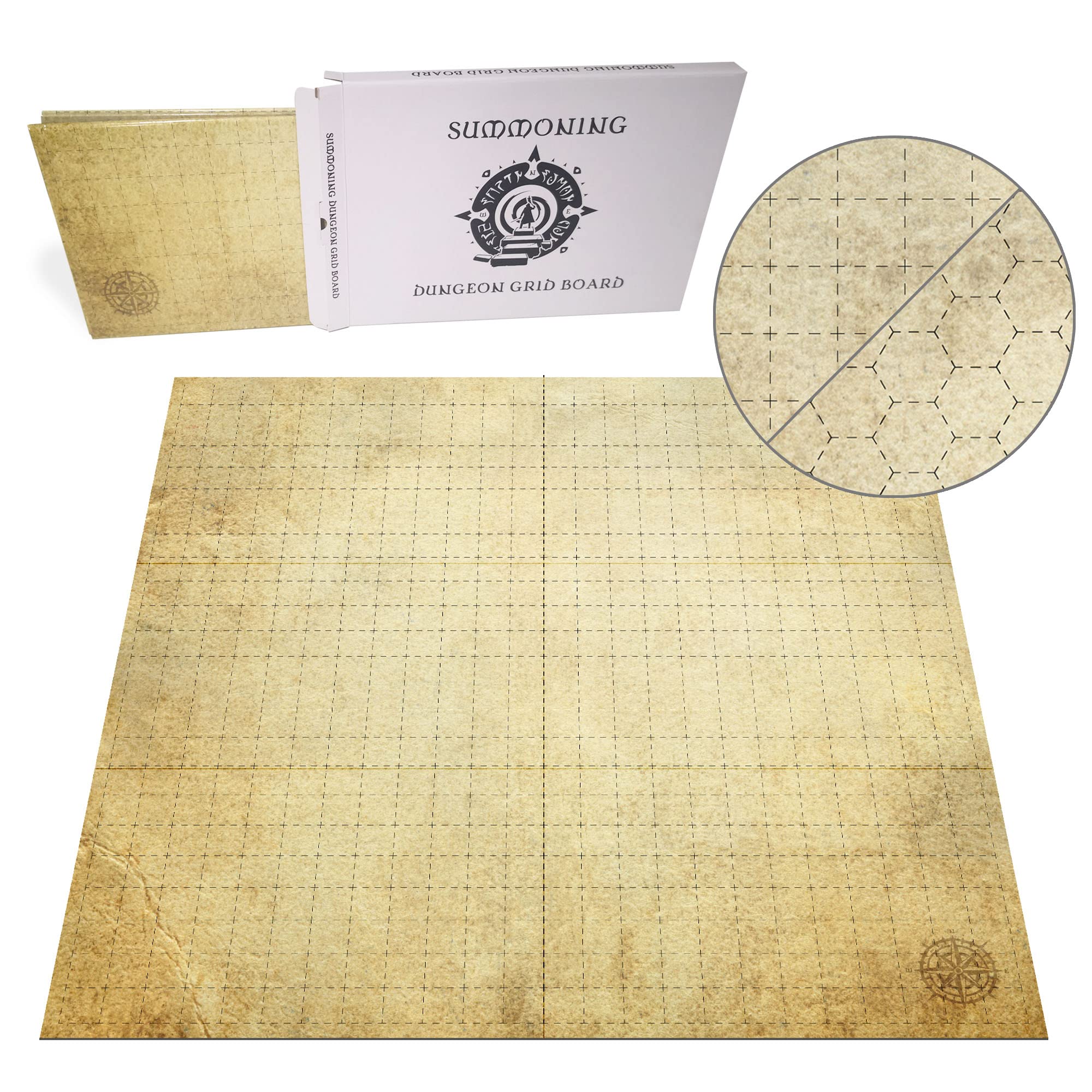 Doctor Frikistein Summoning Dungeon Grid Board | ESSENTIAL RPG – Battle – Tabletop games accessory COMPATIBLE with D&D, Pathfinder, Warhammer | DOUBLE-SIDED, REUSABLE, DURABLE AND FOLDABLE