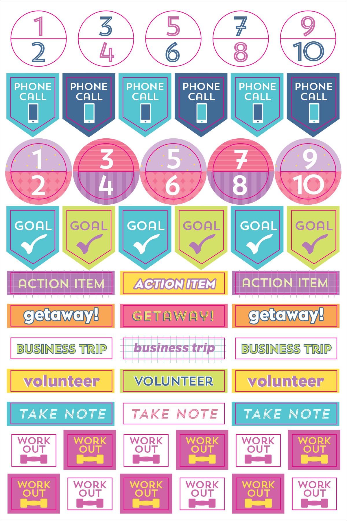 Peter Pauper Press Essentials Weekly Planner Stickers (Set Of 575 Stickers)
