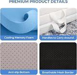Vesgantti Folding Mattress Single 10cm Gel Memory Foam Tri-fold Travel Camp view 5