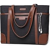 Laptop Bag for Women,ChaseChic Waterproof Classic Teacher's Tote Bag 15.6in Computer Work Bags for Women with Luggage Strap