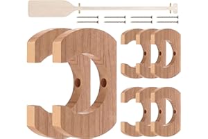 DaisyInner 4 Pcs Kayak Paddle Holder Rack, Wooden Oar Hold Hanger to Keeper Hanging Oar, Wall Storage Wall Decor, Storage Rac