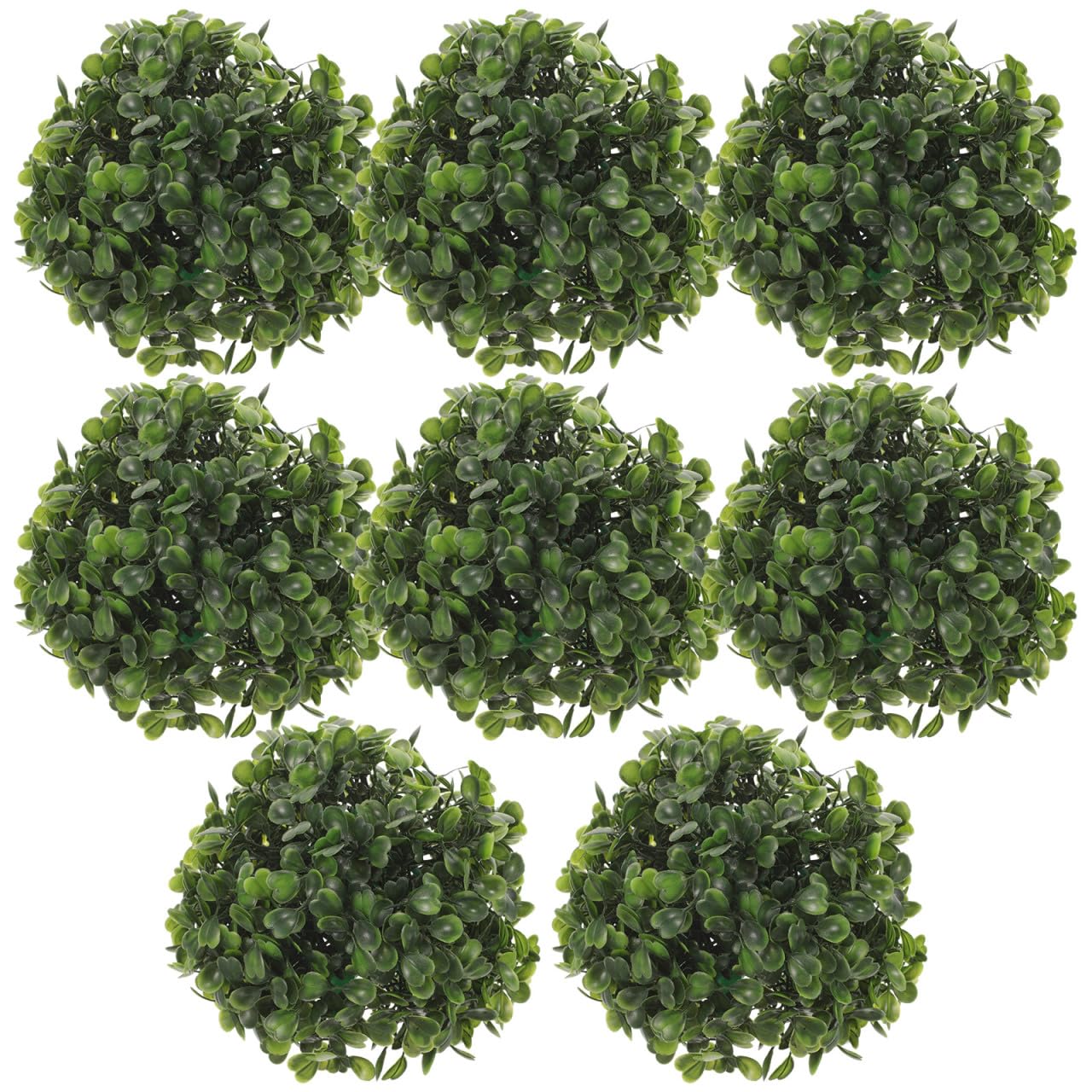 GANAZONO 8 Pcs Artificial Topiary Balls Simulation Plant Grass Balls Boxwood Balls Hanging Green Leaves Plant for Wedding Backyard Balcony Garden Decor