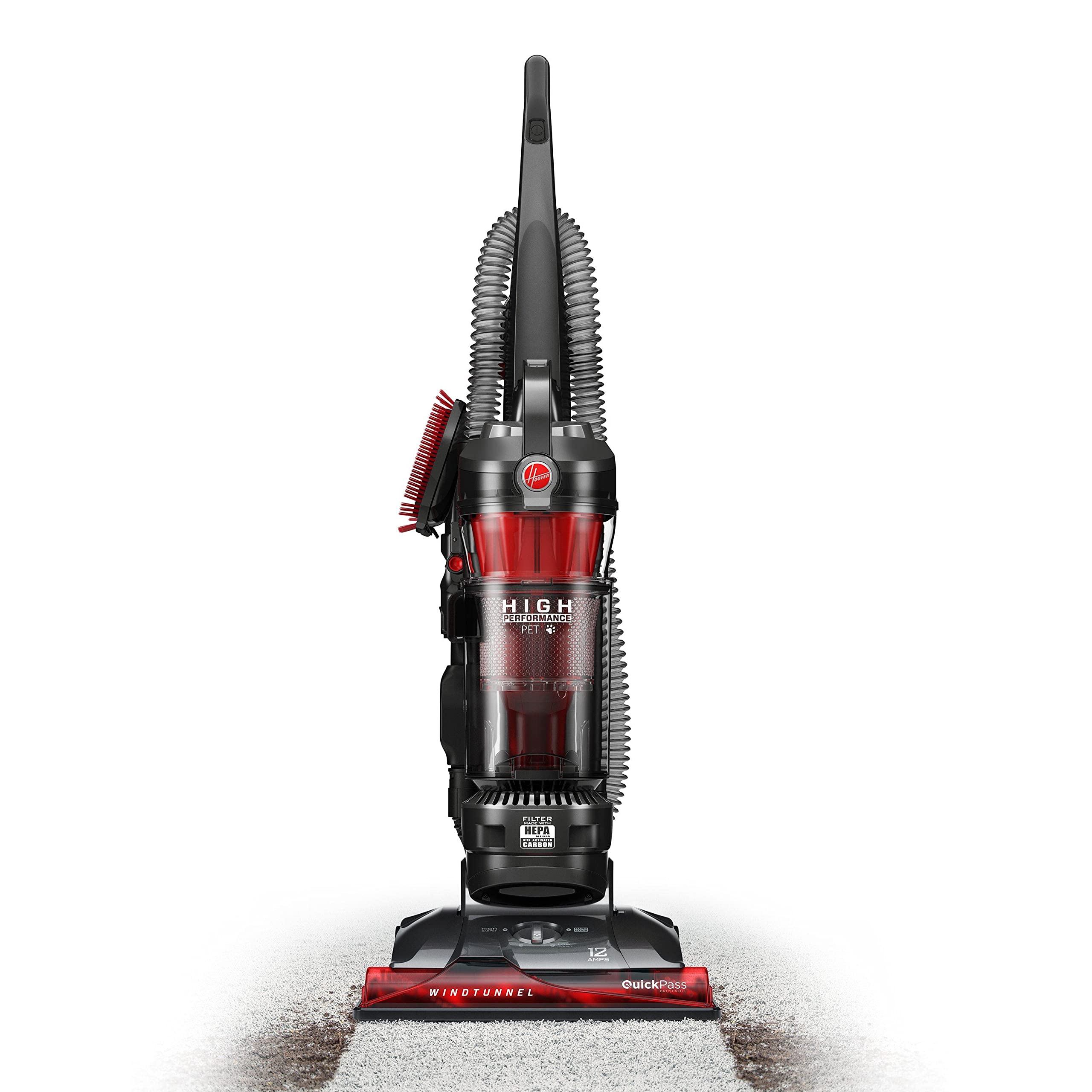 Hoover WindTunnel 3 Max Performance Pet Bagless Vacuum Cleaner, Corded Upright Vac, HEPA Media Filtration, Quick Pass Brushroll, Corded Vacuum Cleaners for Home Use
