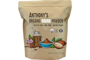 Anthony's Organic Cocoa Powder, 5 lb, Unsweetened, Gluten Free, Non GMO