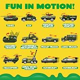 JOYIN 25 in 1 Military Truck Playset with Soldiers & Vehicles view 3