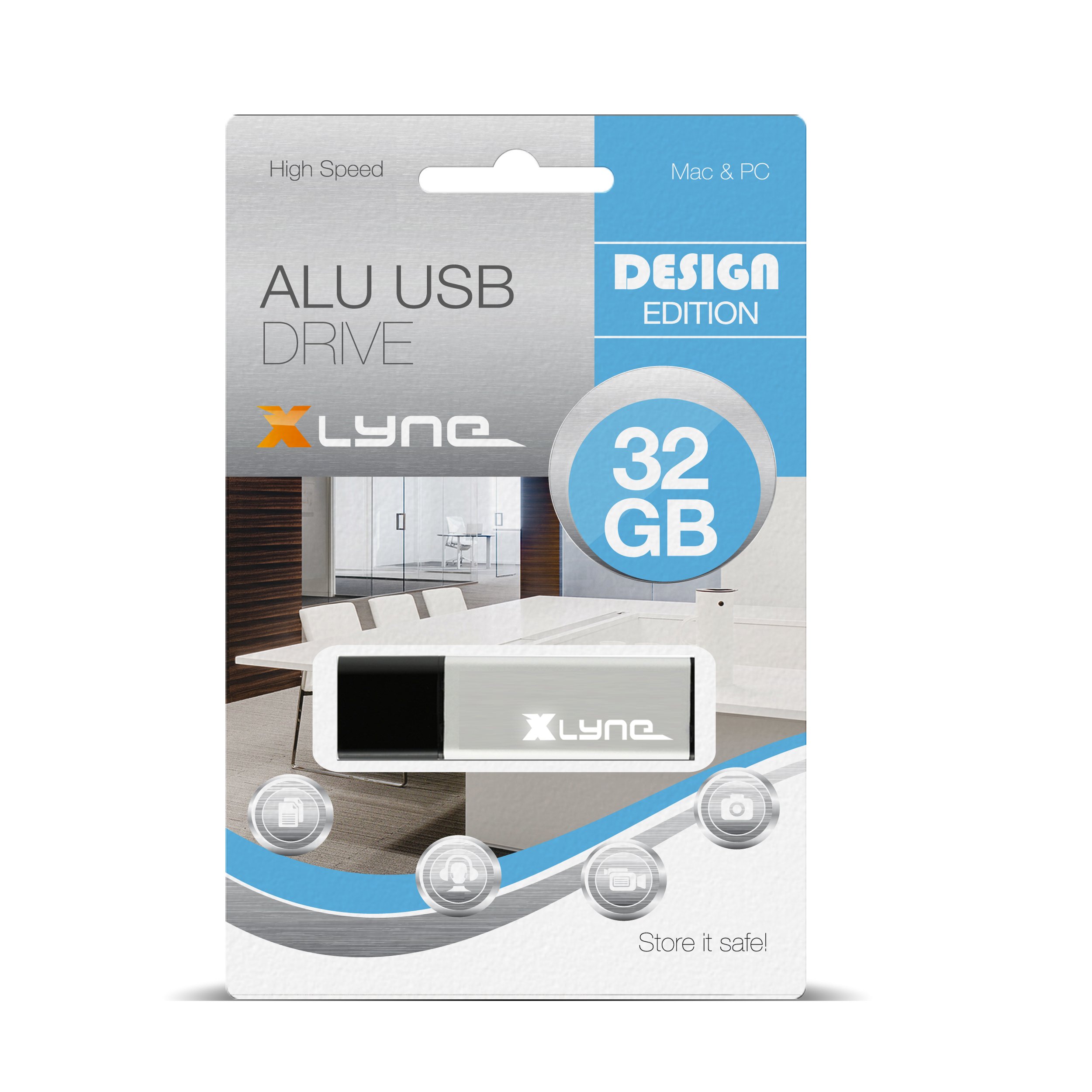 xlyne USB Stick 32 GB USB 2.0 Aluminium-Edition