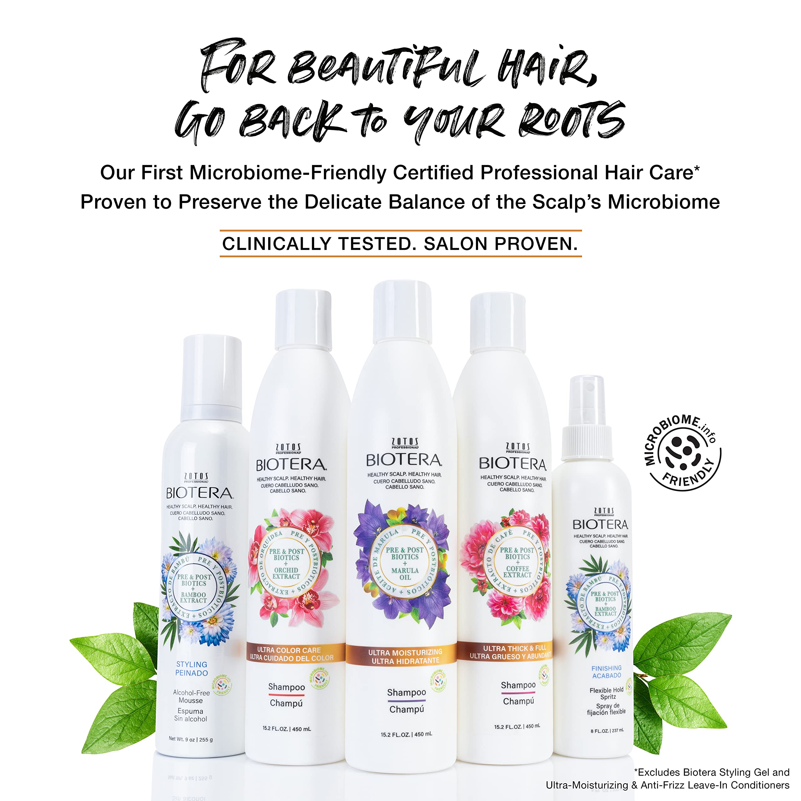 BIOTERA Styling Mousse Lightweight Alcohol-Free | Instant Texture | Promotes Body & Bounce | Microbiome Friendly | Vegan & Cruelty Free | Paraben Free | Color-Safe