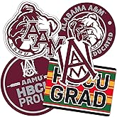 Desert Cactus Alabama A&M University Sticker Bulldogs AAMU Sticker Vinyl Decals Laptop Water Bottle Car Scrapbook (T2 HBCU-B)