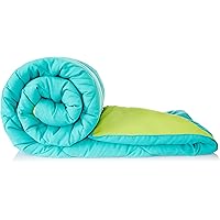 Amazon Brand - Solimo Microfiber Reversible Comforter, Double (Aqua Blue & Olive Green, 200 GSM)