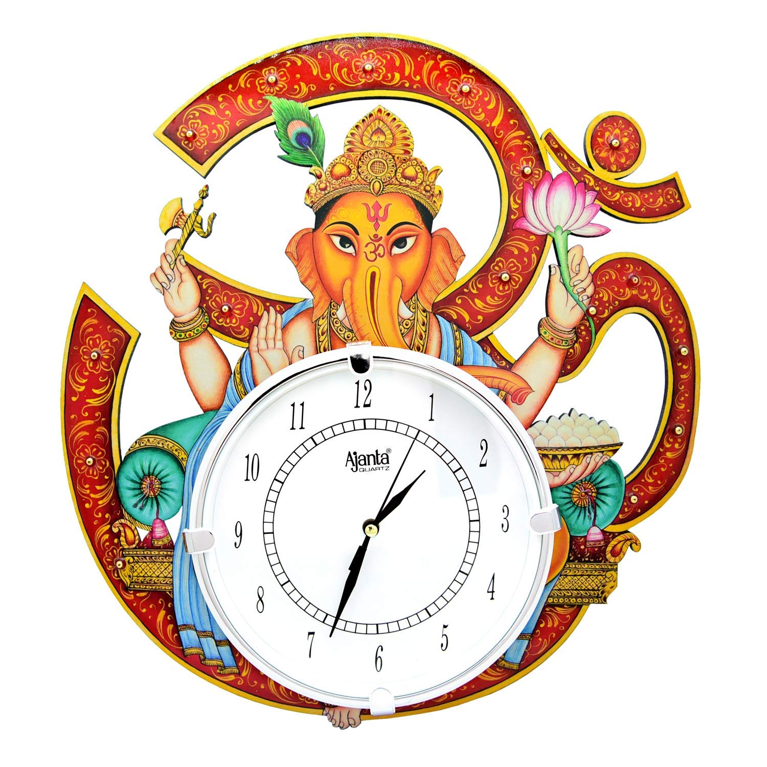 Buy Crecimiento Arte Ajanta Wall Clock for Living Room Latest Stylish